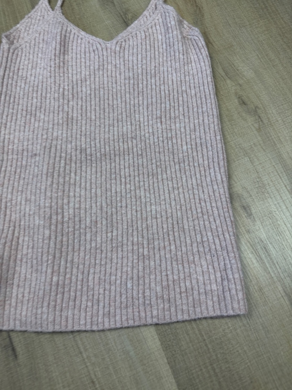 American Eagle Ribbed Sweater Spaghetti Strap Tank - Blush Pink. Size‎ Large - Picture 4 of 4